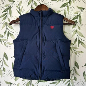 Chaps down puffer vest for youth boy. Size 4. Navy.